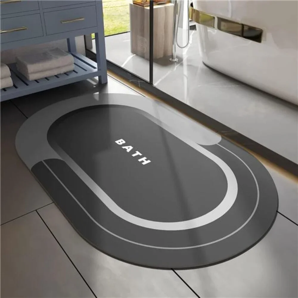 Bath Mat-Bathroom Mat Bathroom Rug Absorbent Non Slip Quick Dry Stain Resistant